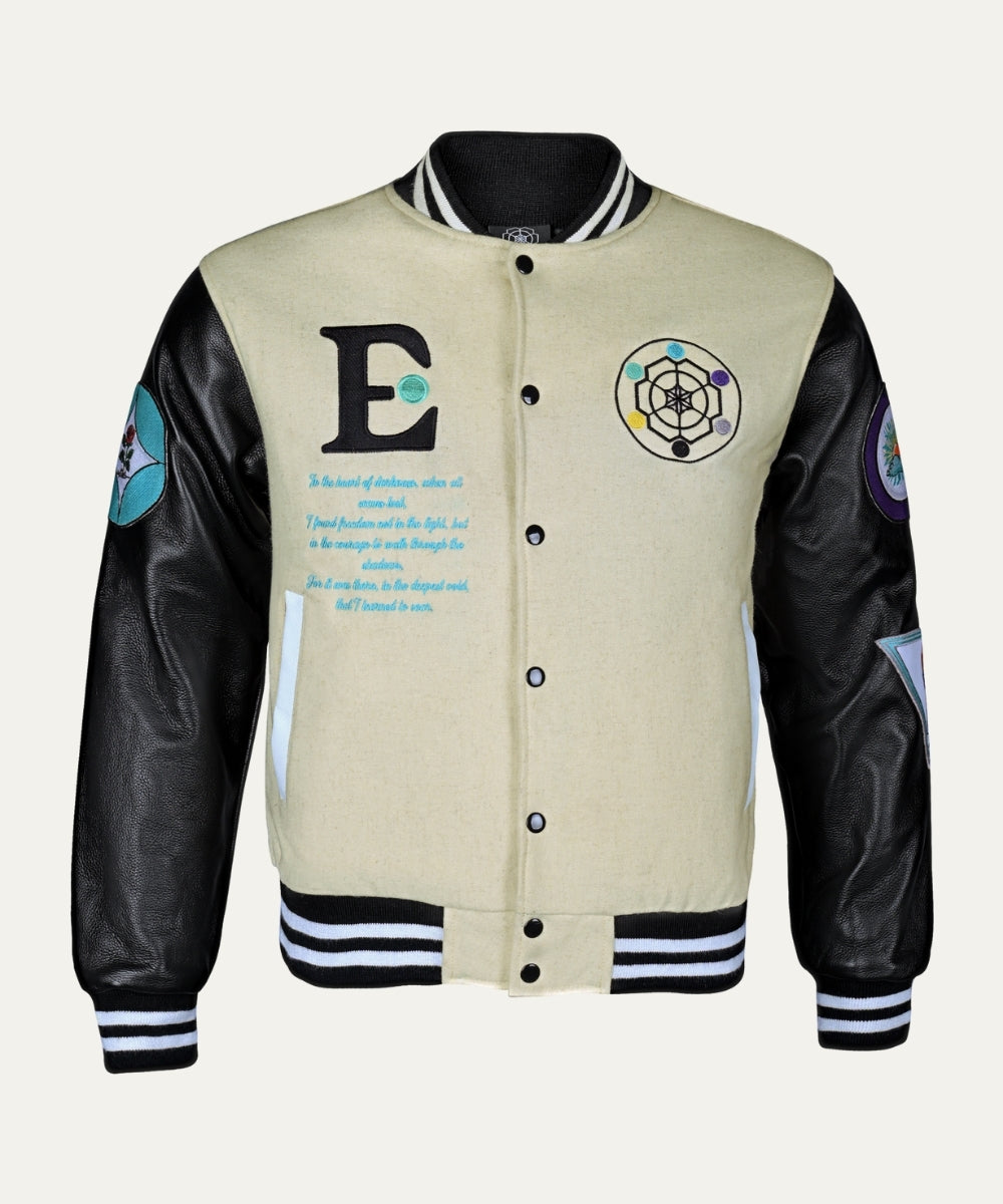 NOT OF THIS WORLD Varsity - Leather Sleeves & Embroidery | ETHEREALM Canada
