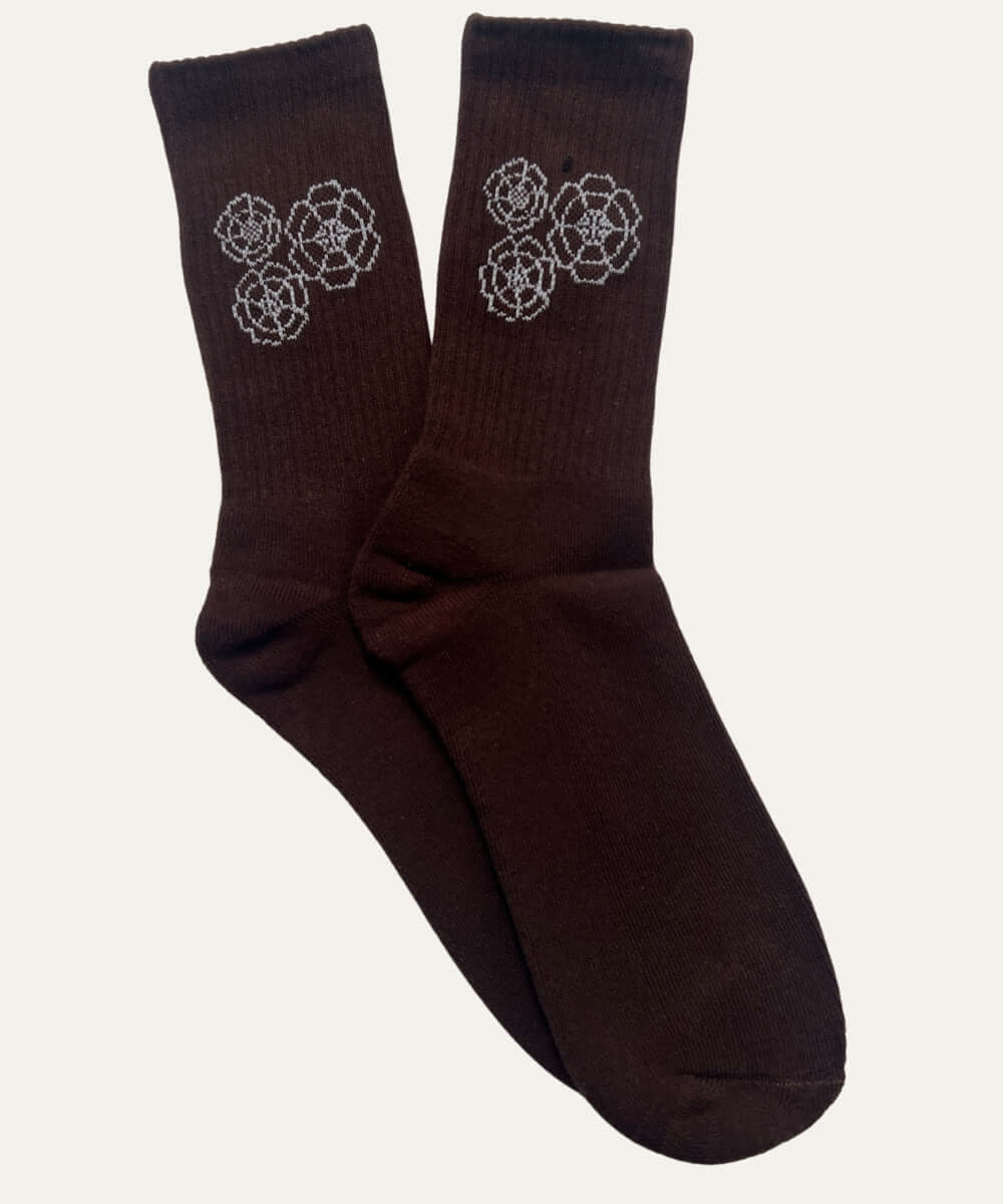 Floral Embroidered Socks - Etherealm