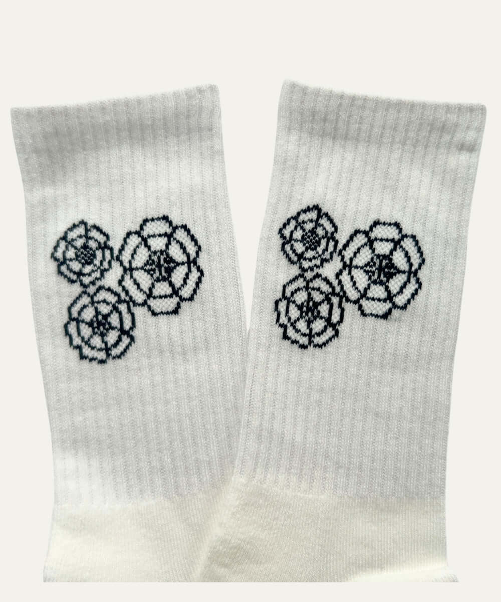 Floral Embroidered Socks - Etherealm