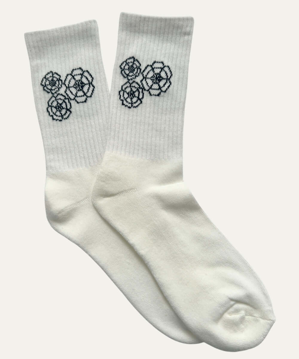 Floral Embroidered Socks - Etherealm