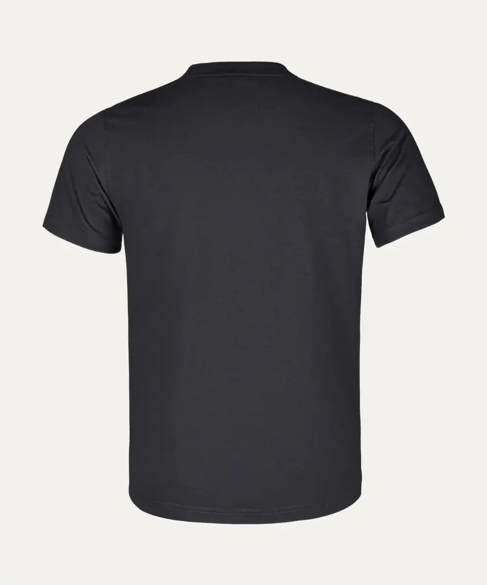 Back view of the ETHEREALM CYCLE TEE in black, featuring a minimalist design and soft, breathable fabric.