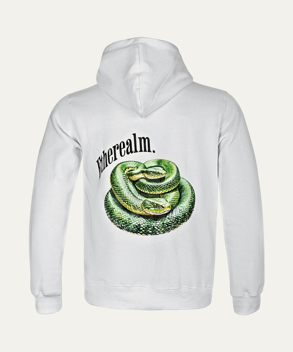 ETHEREALM Statement Hoodie - Coiled Snake Design for Canadian Winters
